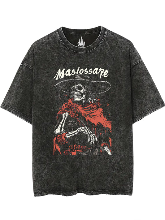 Masiosare T-shirt - Acid Wash Oversize T-Shirt - 250 GSM